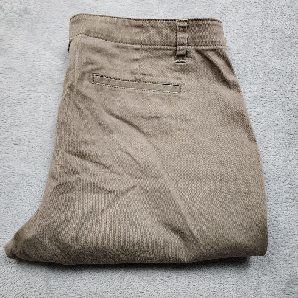 Lauren Ralph Lauren Womens 14 Brown Pants Flat Front Straight Leg Cotton Blend